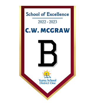 School of Excellence 2022-2023 C.W. McGraw B Yuma School District One logo